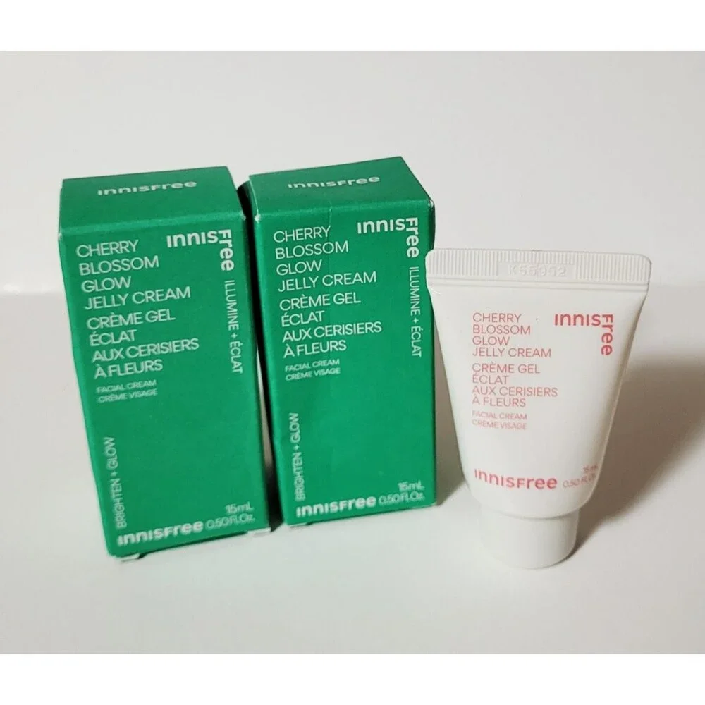 2 Innisfree Cherry Blossom Glow Jelly Cream Facial Cream Brightens Glowing Skin